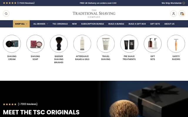 Startseite von Traditional Shaving