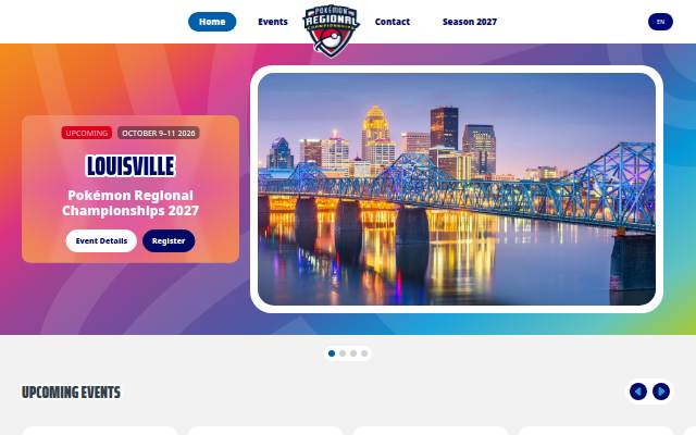 Startseite von Pokémon Championships Events