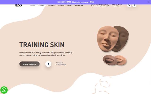 Training skin – Manufacture of training materials for permanent makeup, tattoo, paramedical tattoo and aesthetic medicine storefront