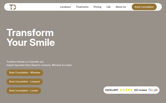 Transform Dental storefront