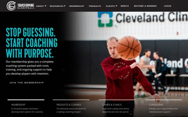 Transforming Basketball storefront