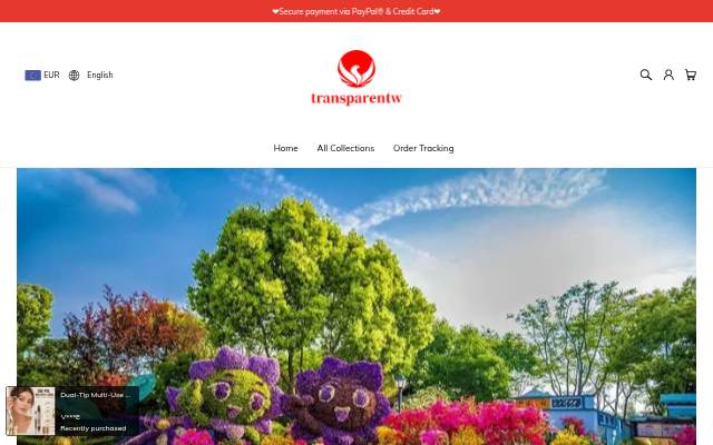 Startseite von Transparentw
