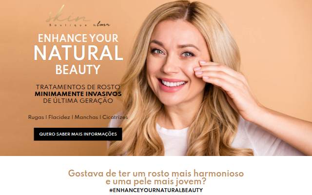 Vitrine de Tratamentos Rosto - Skin Boutique