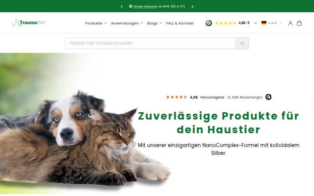 Startseite von TraumaPet