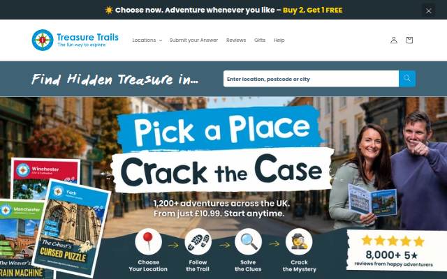 Startseite von Treasure Trails