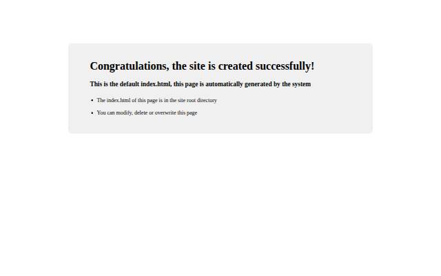 Site is created successfully! storefront