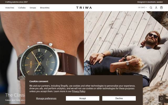 Watches designed in Stockholm, Sweden, Made for Change storefront