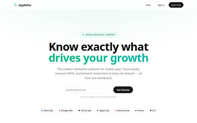 AppRefer — Attribution Dashboard storefront