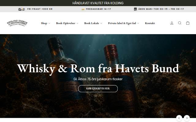 Startseite von Trolden Destilleri &amp; Bryghus ApS