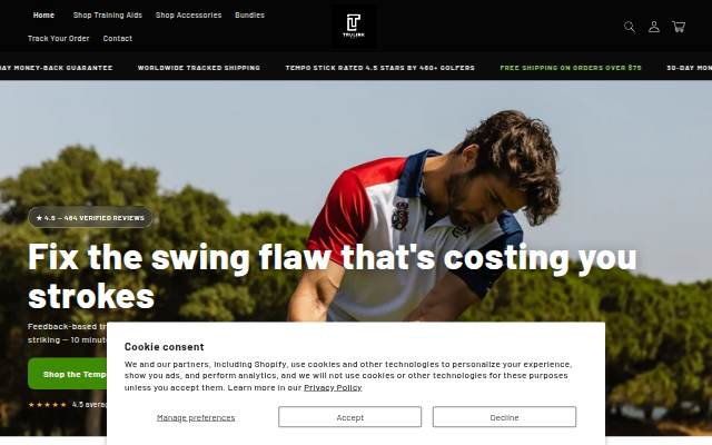 TruLink Golf storefront
