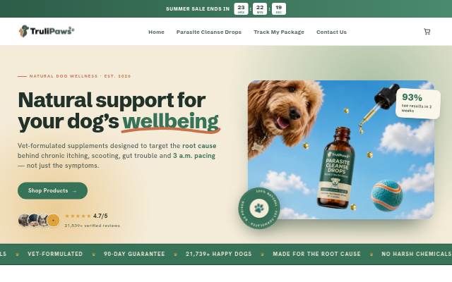 TruliPaws storefront