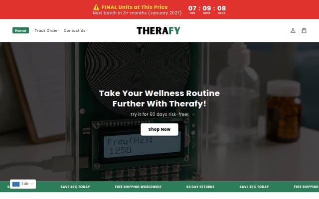 Startseite von Therafy