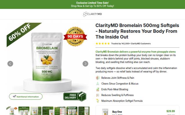 Startseite von ClarityMD Astaxanthin 12mg Softgels