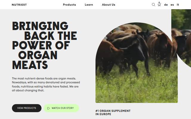 Nutriest® storefront