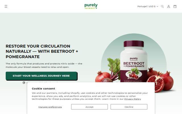 Purely Nutrient storefront