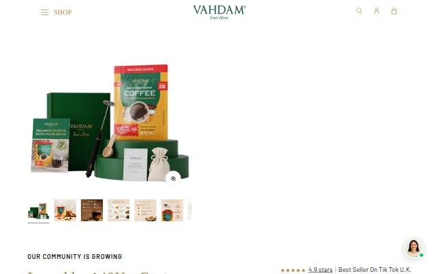 Vitrine de VAHDAM® UK