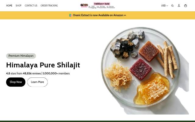 Oranic Extract : Organic Supplements storefront