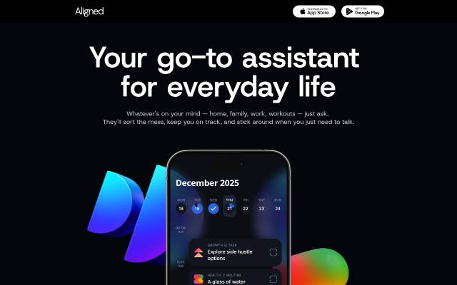 Aligned: AI Coaching &amp; Therapy storefront