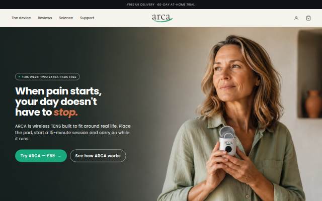 Startseite von Arca