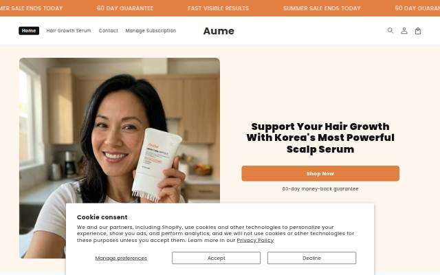 Aume storefront