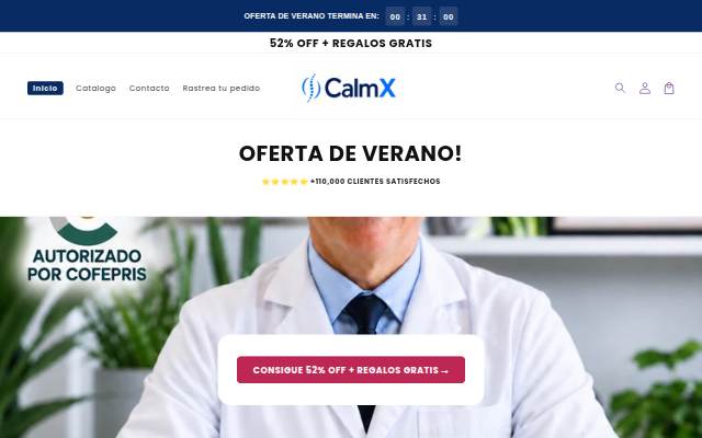 CalmX storefront