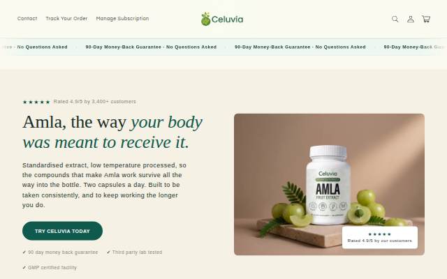 Celuvia storefront