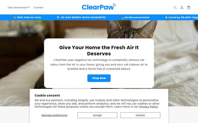 ClearPaw storefront