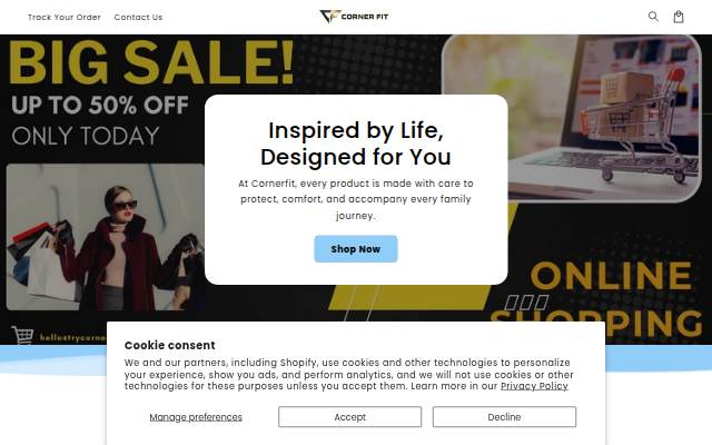TryCornerFit storefront