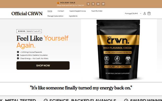 Startseite von Official CRWN