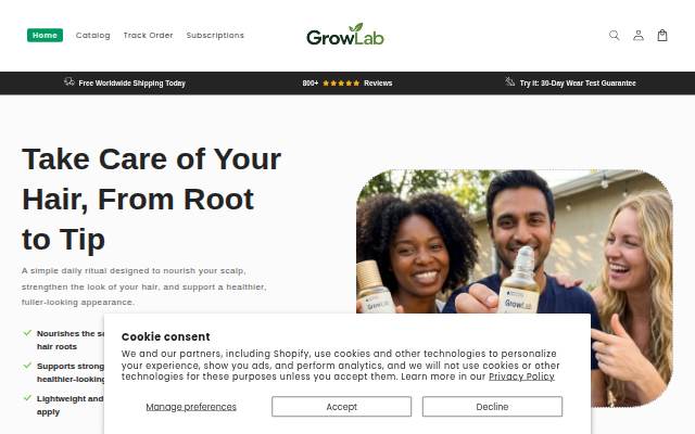 Grow Lab storefront
