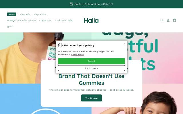 Halla storefront