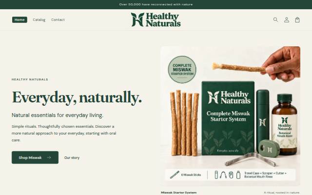 tryhealthynaturals storefront
