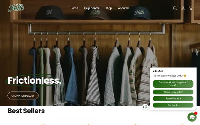 Hills Golf storefront