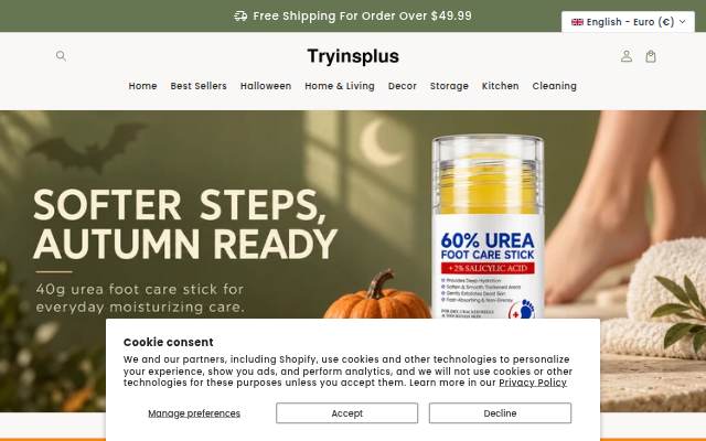 Tryinsplus storefront