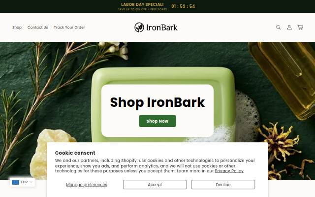 Ironbark storefront
