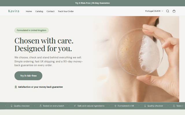 Try-Kavira storefront