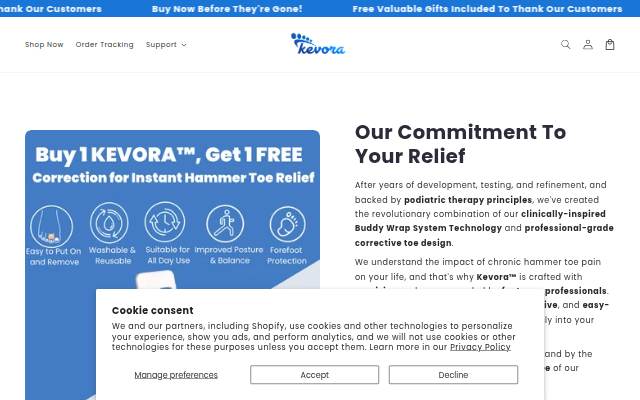 Kevora storefront