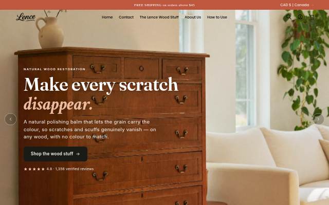 THE LENCE STUFF storefront