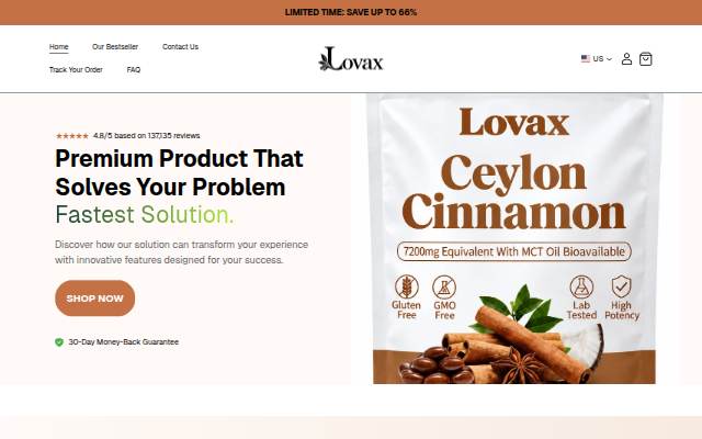 Lovax storefront