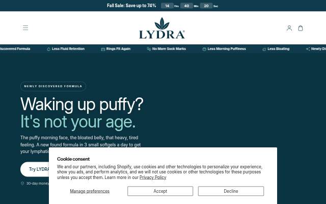 Startseite von Lydra
