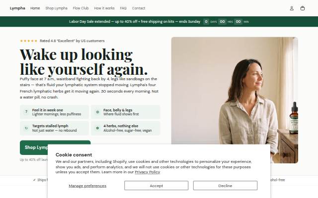 Lympha storefront