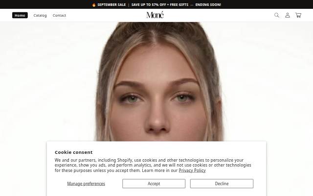 Mone storefront