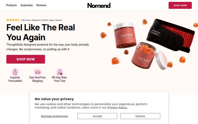 Nomend storefront