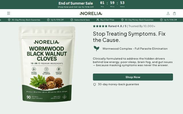 TryNorelia storefront