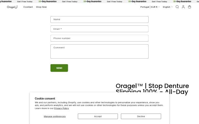 Oragel storefront