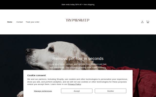 TryPawsweep storefront