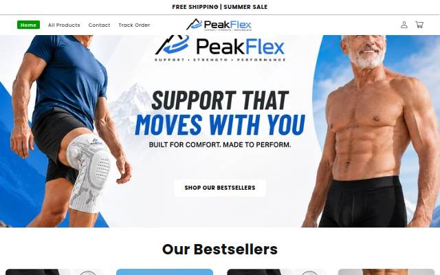 PeakFlex storefront