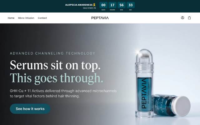 Peptavia storefront