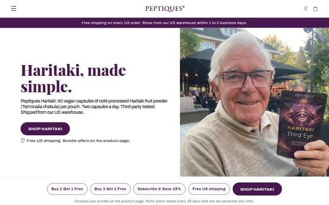 Peptiques® storefront