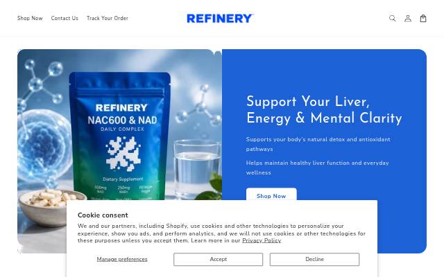 Startseite von Refinery